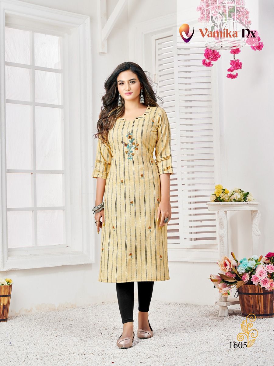 Vamika Nx Alexa Fancy Ethnic Wear Cotton Printed Kurti Collection